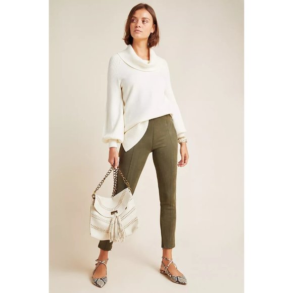 Anthropologie Pants - Anthropologie Faux Suede Leggings Hunter Green Size 24P